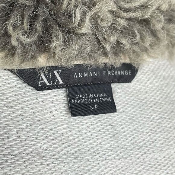 Armani Exchange Faux Fur Collared Cardigan Sweater - Women’s S/P - Picture 7 of 7